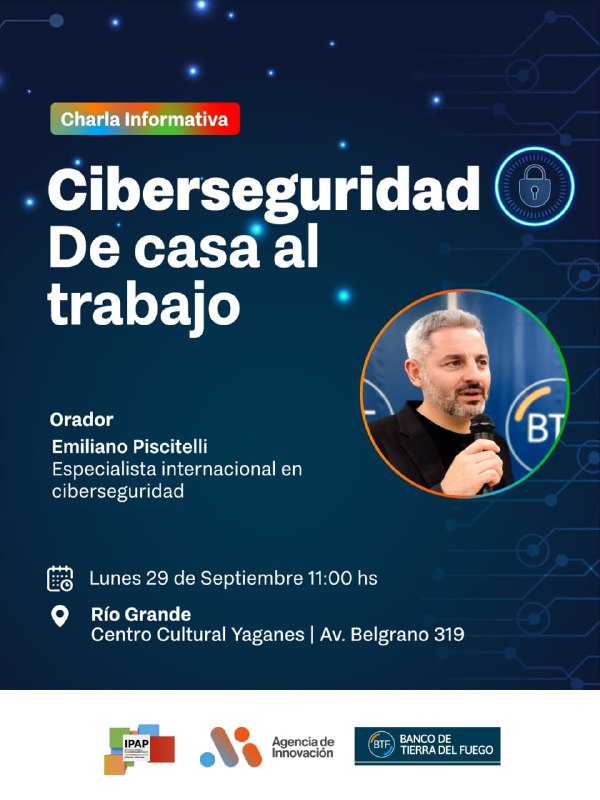 El BTF invita a charla abierta y gratuita sobre ciberseguridad - BriefTDF